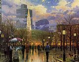 Thomas Kinkade Canvas Paintings - Boston